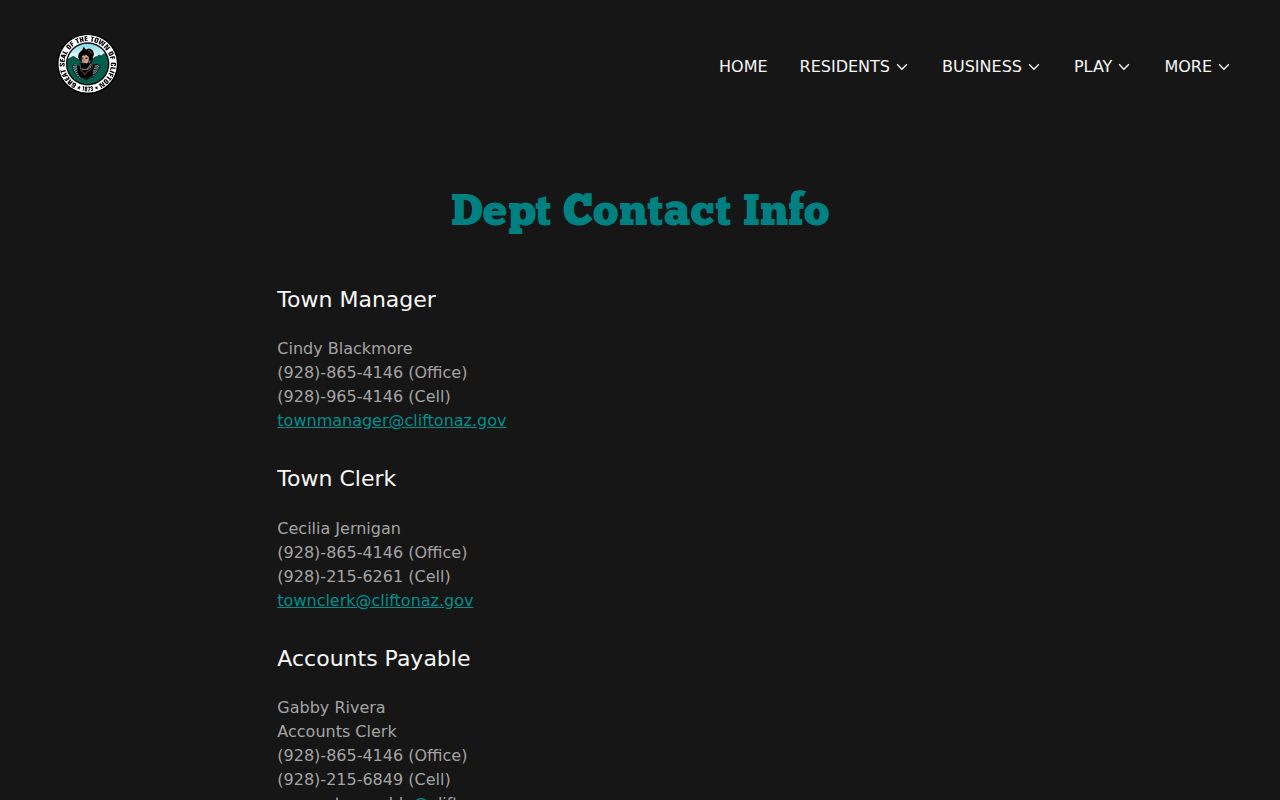 Clifton criminal record contact information for police records in Greenlee County