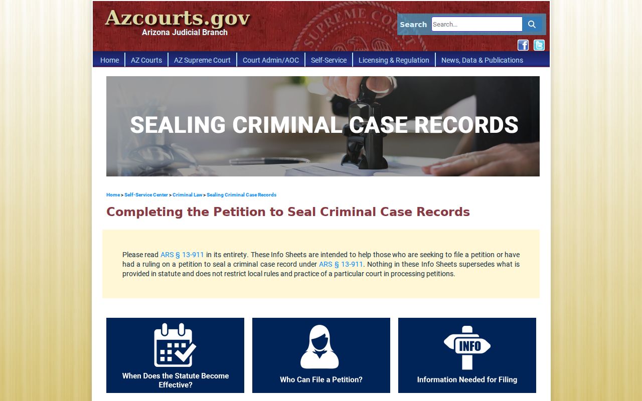 Greenlee County court case record sealing petition guidance