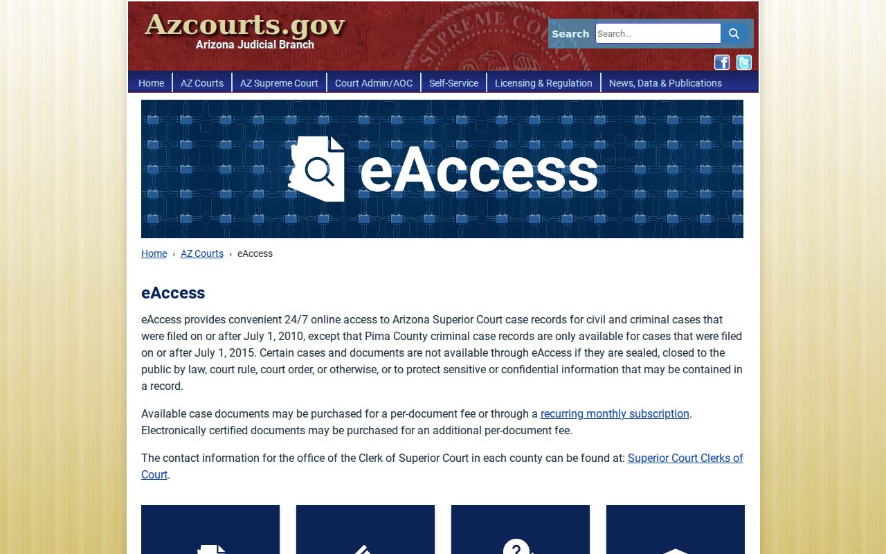 Greenlee County criminal court record Arizona eAccess documents